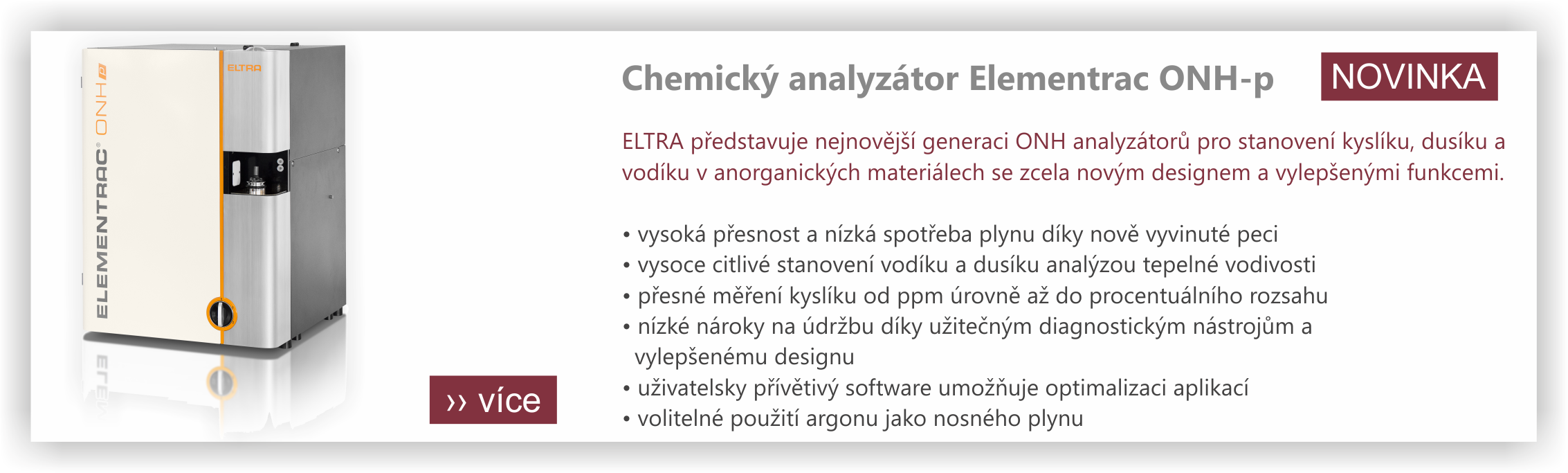 Chemický analyzátor Elementrac ONH-p